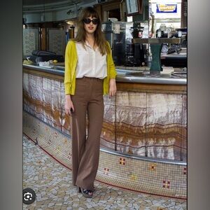 Brown High-Waisted Trousers